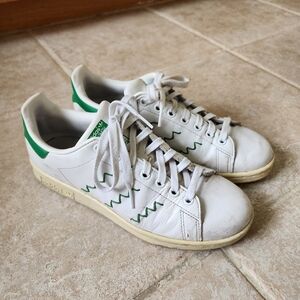Adidas x Stan Smith Womens Zig Zag Green White Leather Sneakers, Sz 8 RARE